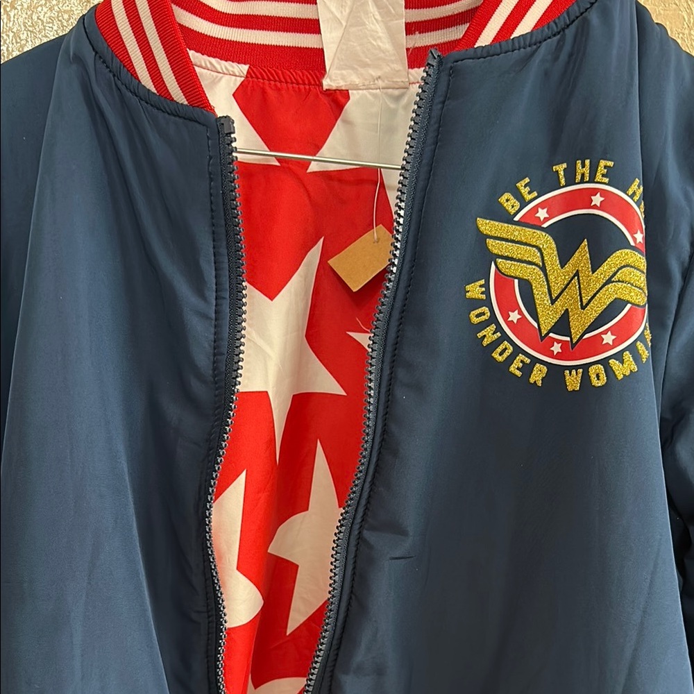 Wonder Woman Blue Jacket with Red Star Lining